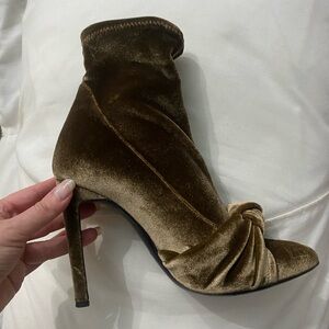 Giuseppe velvet bootie (bronze/brown)